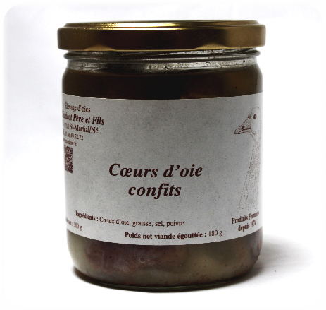 coeurs-confits-manicot Présentation coeurs d'oie confits