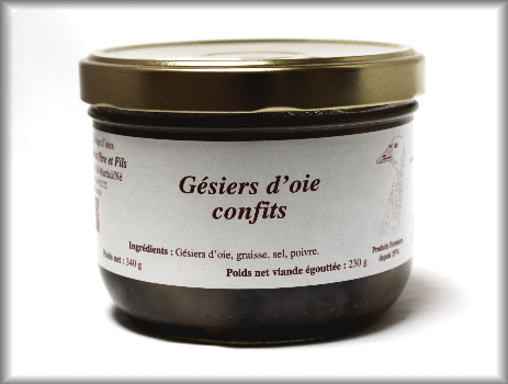 gesiers-confits-manicot Présentation gésiers confits