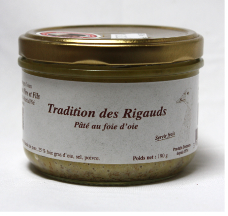 Présentation du pâté tradition des Rigauds